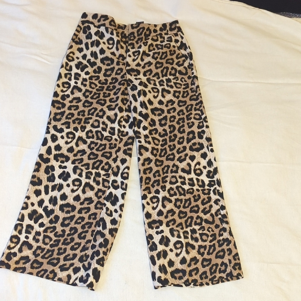 NWT Banana Republic Leopard Print Wide Leg Trousers